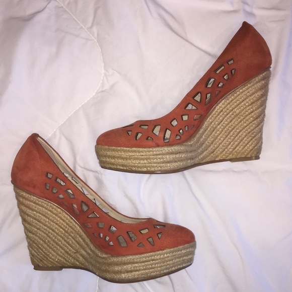 Calvin Klein Suede Espadrille Wedges - Picture 2 of 4